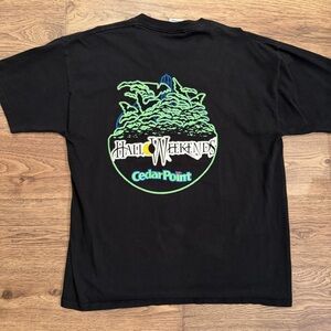 VTG CEDAR POINT HALLOWEEKENDS T SHIRT Amusement Park Halloween Haunted House XL